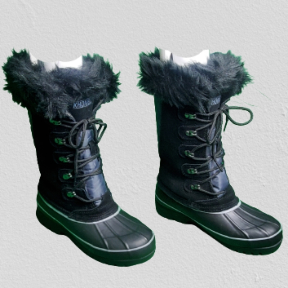 Khombu Nordic 2 Black Women's Winter Boots Sz 7